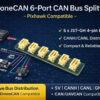DroneCAN 6-Port CAN Bus Splitter – JST-GH 4-Pin, Pixhawk Compatible